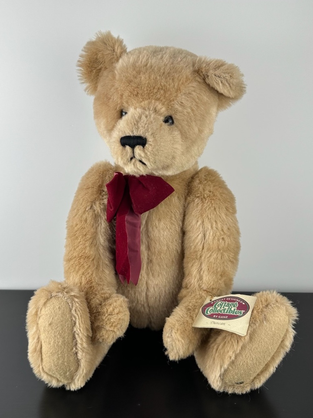 Ganz Rare Cottage Collectibles Duncan Teddy Bear 13” CC521 1996 Beige Plush NWT